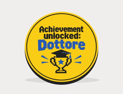 Sottobicchiere di laurea: Achievement unlocked: Dottore