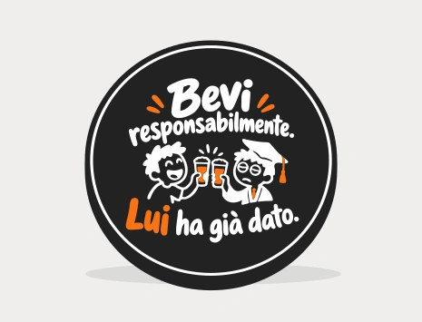 Sottobicchiere di laurea: Bevi responsabilmente. Lui ha già dato.