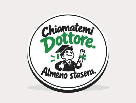 Sottobicchiere di laurea: Chiamatemi Dottore. Almeno stasera.