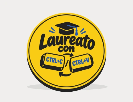 Sottobicchiere di laurea: Laureato con CTRL+C / CTRL+V
