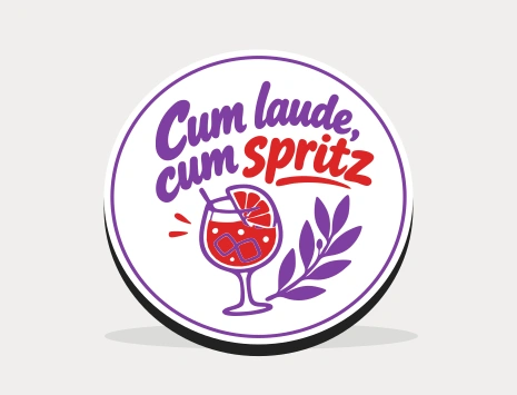 Sottobicchiere di laurea: Cum laude, cum spritz