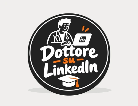 Sottobicchiere di laurea: Dottore su LinkedIn