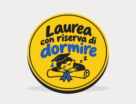 Sottobicchiere di laurea: Laurea con riserva di dormire
