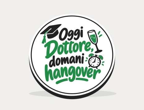 Sottobicchiere di laurea: Oggi Dottore, domani hangover