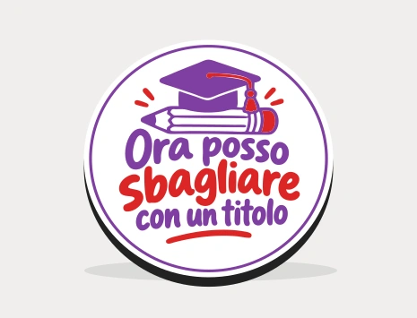 Sottobicchiere di laurea: Ora posso sbagliare con un titolo