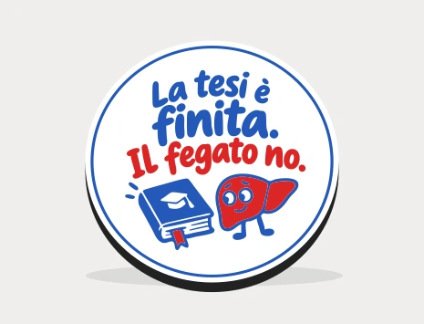 Sottobicchiere di laurea: La tesi è finita. Il fegato no.