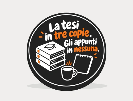 Sottobicchiere di laurea: La tesi in tre copie. Gli appunti in nessuna.