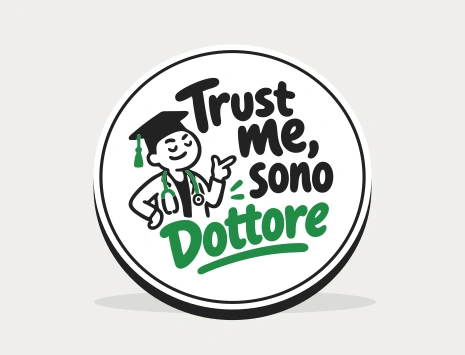 Sottobicchiere di laurea: Trust me, sono Dottore